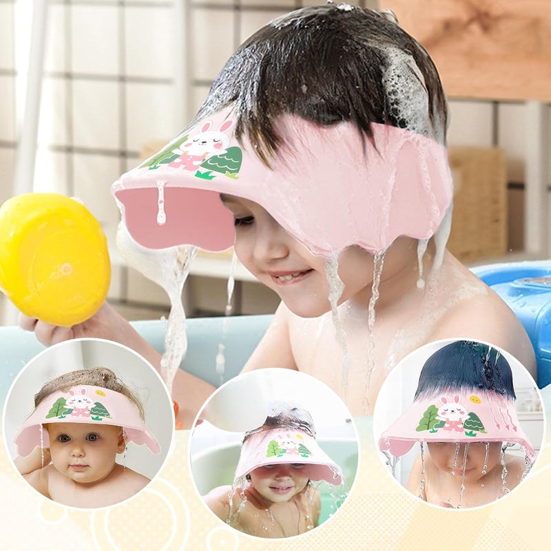 LADES Baby Shower Caps Shield - Adjustable Kids Bath Visor Hat Shampoo Washing Hair Protection Soft Cartoon for Toddler - Image 5